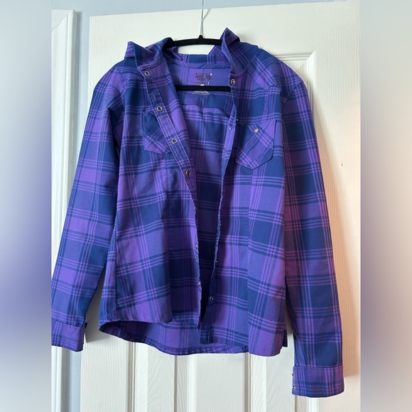 Mountain Hardwear Purple Plaid Hoodie - Picture 1 of 2
